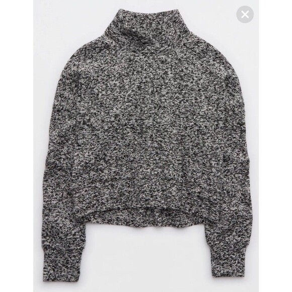 Offline By Aerie Snowday Two Piece Set Wide Leg Pants Mock Neck Top Medium - Picture 2 of 16